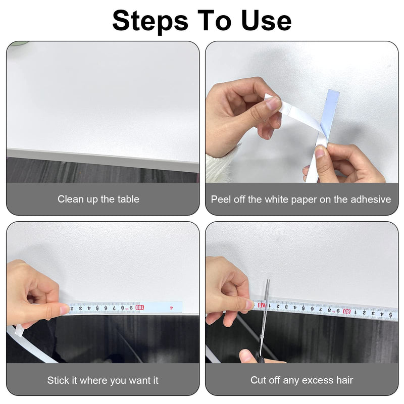 Pack of 4 Self-Adhesive Tape Measure 1 m Metric 3 Specifications for Sticking, 2 x Left to Right, 1 x Right to Left, 1 x Middle to Left to Right 4 rolls - 3 specifications - 1m