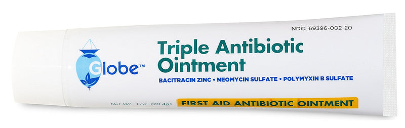 [Australia - AusPower] - Globe Triple Antibiotic First Aid Ointment, 1 Oz. | 24-Hour Infection Protection, Treatment for Minor Scrapes, Burns and Cuts | (1 Tube) 1 Ounce (Pack of 1) 