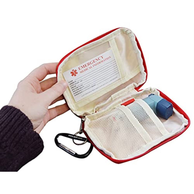 e-Pill Asthma Inhaler & Peak Flow Meter Travel Case – Medical Storage Organizer for Home, School & Travel (No Inhaler Included) Small