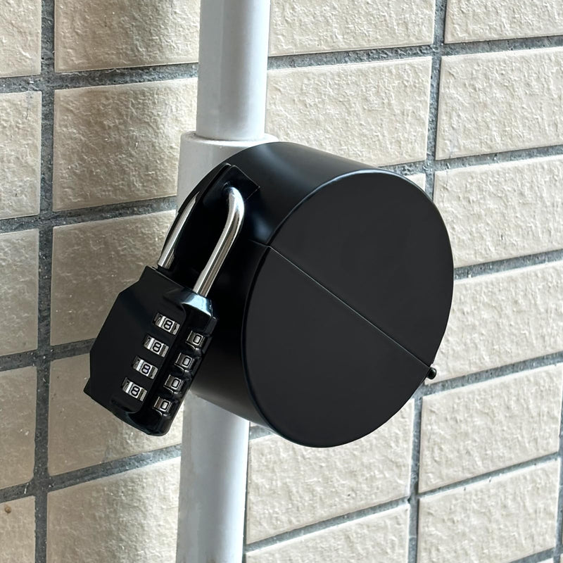 Gate Valve Locking Device (With Password Lock) Gate Valve Lock, Outdoor Faucet Lock, Removable and Easy to Use, Can Prevent Water Theft Black