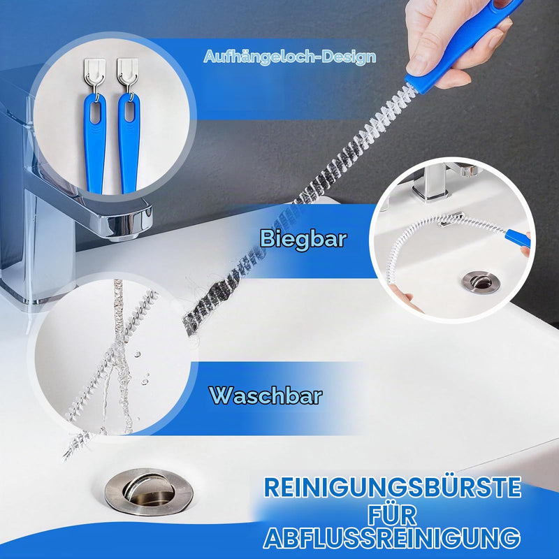 2 Pieces Drain Brush, 60 cm Drain Cleaner Brush, Cleaning Brushes for Sewers, Drain Cleaner Sticks, Drain Cleaner Hair for Sewers, Kitchen, Sink, Bathtub 2 Pieces, 60 Cm