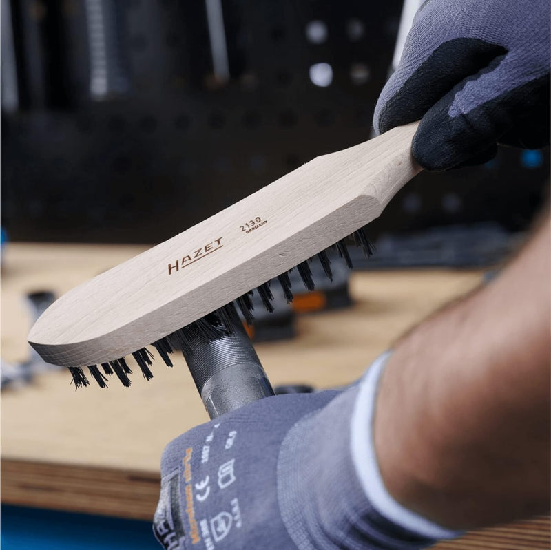 Hazet Wire Brush 2130, Durable Wire Bristles, Length 290 mm | Length 290 mm, 171 g, length: 290 mm, drive 270040 file, brush, 670500 body repair