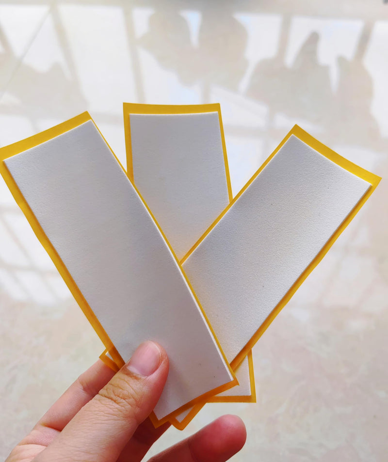 10Pcs Fingerboard Foam Grip Tape,Mini Skateboard Grips Tape,110mm x 38mm Quality Wooden Board Strong Adhesive Foam Anti Slip Stickers (White 10Pcs) White 10