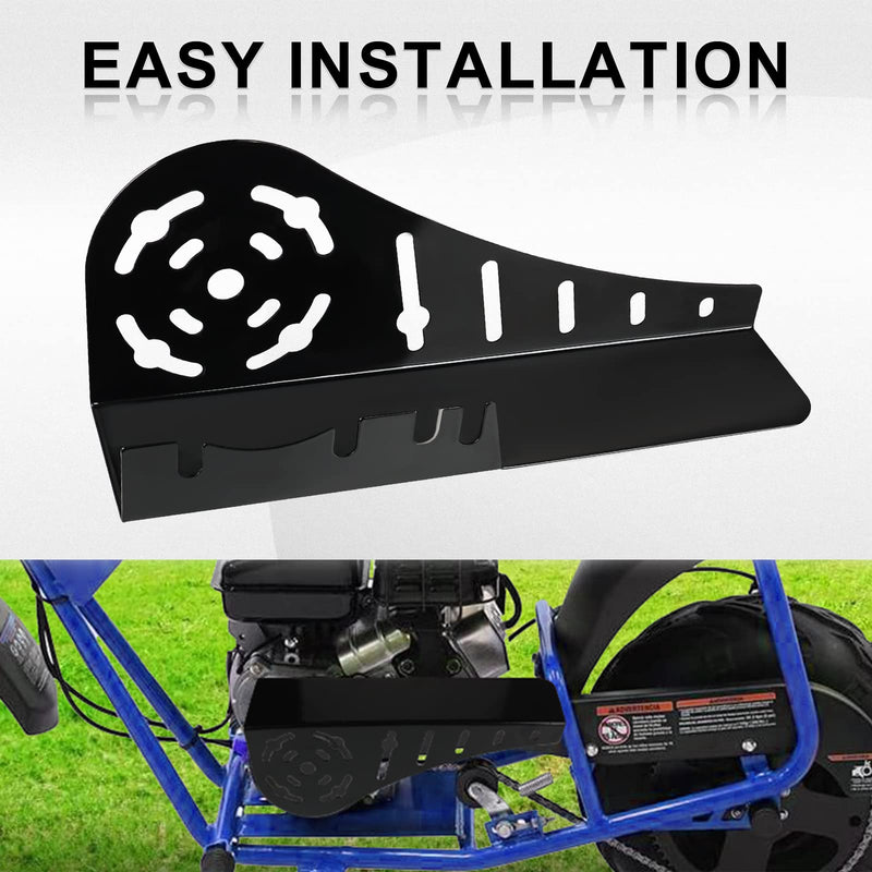 Mini Bike Chain Guard Cover for Most Mini Bikes Compatible with 5-7HP Predator 196cc 212cc 201cc Compatible with Honda Clone Tecumseh Briggs & Stratton Engines(Black) Black