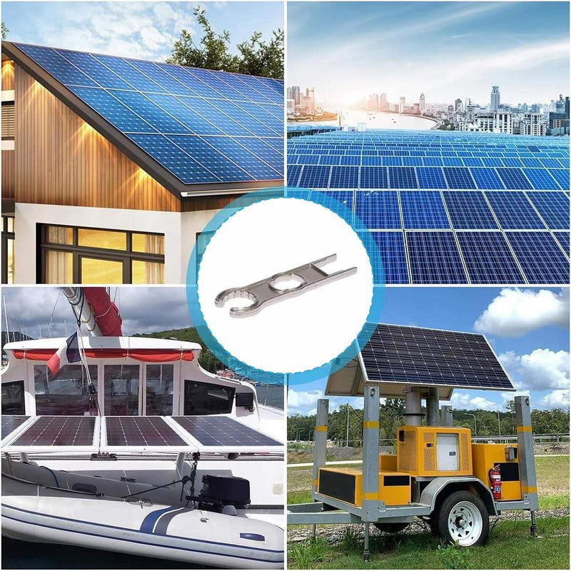MC4 Key 1 Piece Alloy Material Metal Solar Connector Key Solar Panel Cable Solar Panel MC4 Tool for Mounting Solar PV Panels Silver
