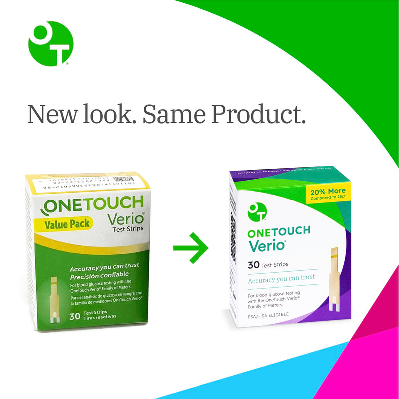[Australia - AusPower] - OneTouch Delica Plus Lancets and OneTouch Verio Test Strips Bundle | Includes 30 Test Strips & 30 Lancets | Fine 30-Gauge Lancets for Diabetes Testing | Diabetic Supplies for Blood Sugar Monitor 60 Piece Assortment 
