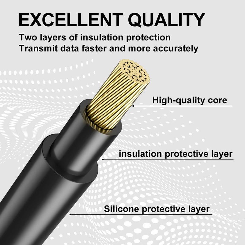 [Australia - AusPower] - Multimeter Test Leads 1000V 20A 20A 1000V CAT III & 600V CAT IV, Ultra-Sharp Gold-Plated Test Probe Leads, Compatible with Fluke/AstroAI/INNOVA/Klein Multimeters and Digital Clamp Meters 