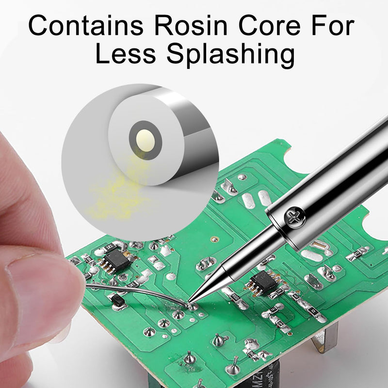 [Australia - AusPower] - Solder 0.8 mm 30 g, Solder Lead Free with Rosin Core, Lead-Free Soldering Wire Electronics, Sn99.3 Cu0.7, for Electric Soldering and DIY 