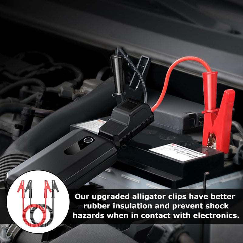 [Australia - AusPower] - 2pcs 14 Gauge Test Leads with Alligator Clips,Multimeter Alligator Clips,Alligator Clips Electrical,Test Flexible Cable with Meter Leads Protective Jack Copper Clamps for Electrical Testing 