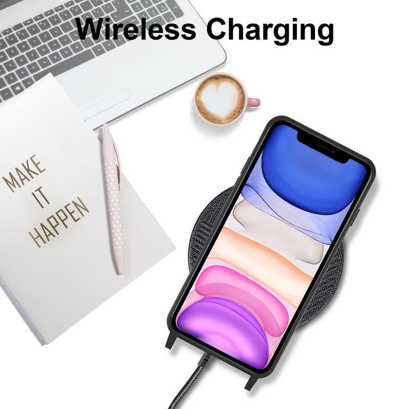 [Australia - AusPower] - UEEBAI Crossbody Lanyard Phone case for iPhone 12, Silicone Phone Cover with Adjustable Necklace Strap Soft Belt Neck Cord Lanyard Shockproof Protective Case - Black 
