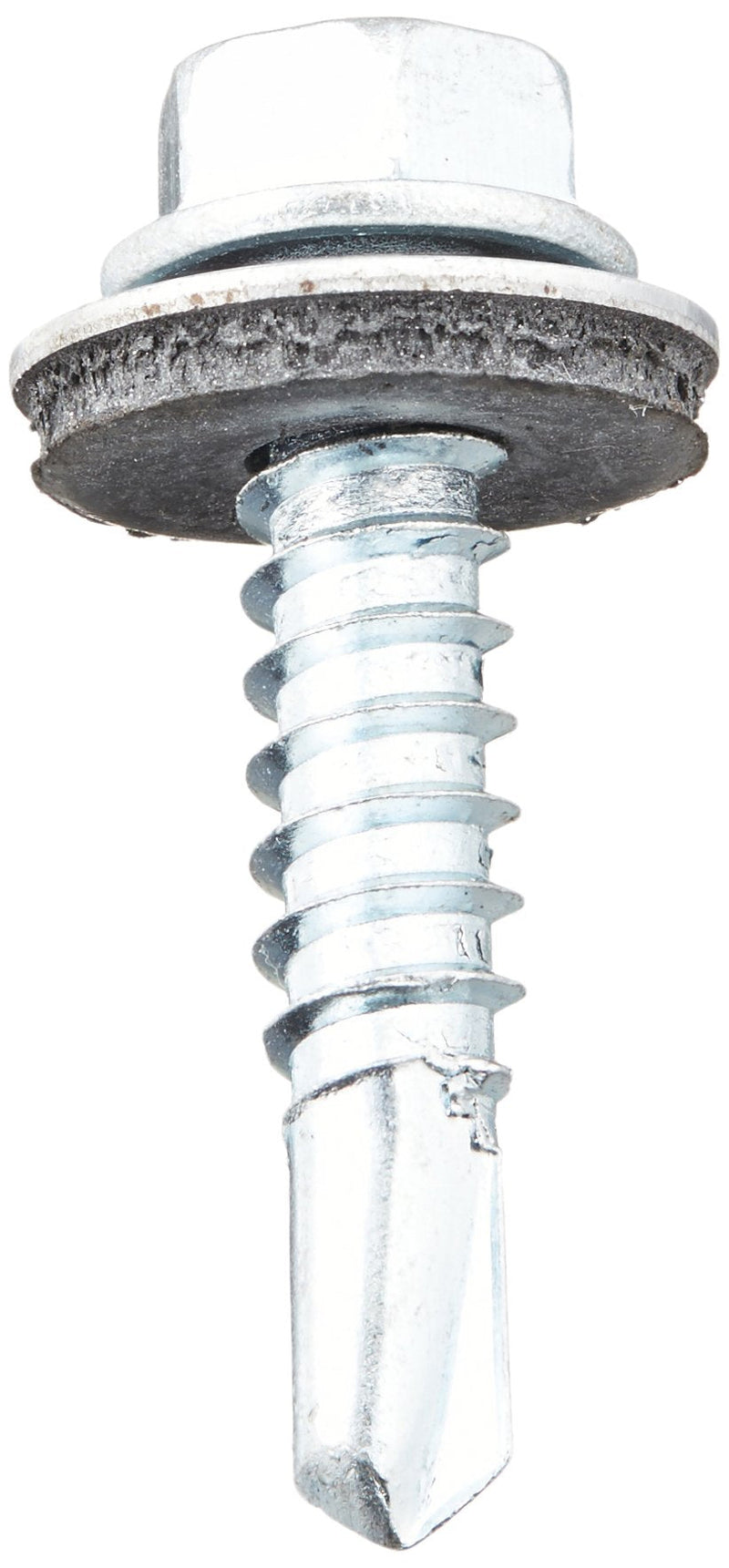 [Australia - AusPower] - Small Parts 1216KWN Steel Self-Drilling Screw, Zinc Plated Finish, Sealing Hex Washer Head With EPDM Washer, Hex Drive, #3 Drill Point, #12-14 Thread Size, 1" Length (Pack of 50) 