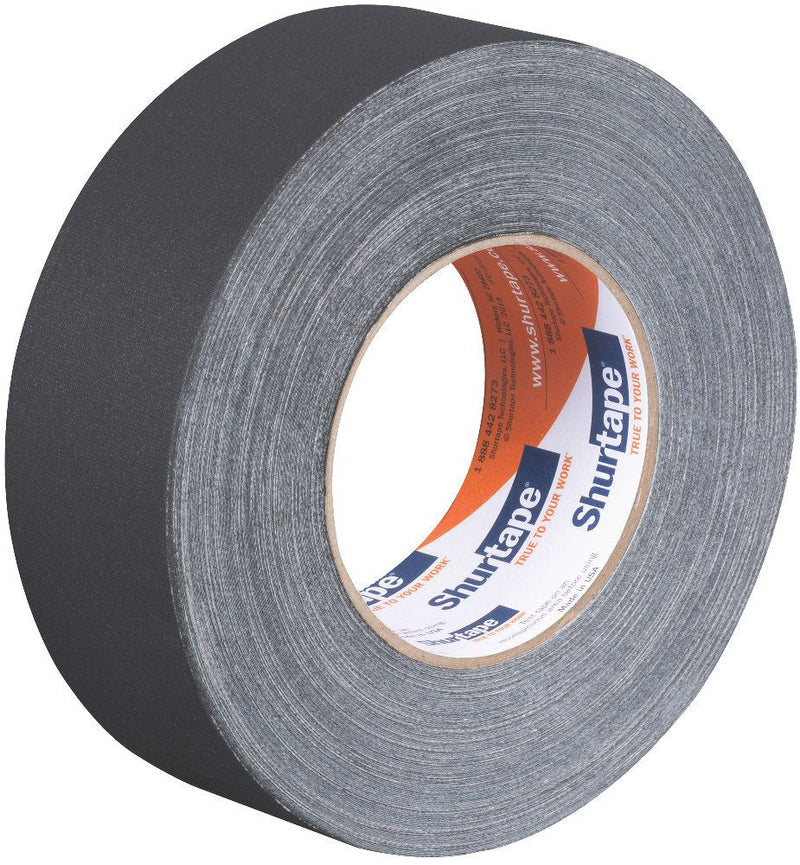 [Australia - AusPower] - Shurtape P- 628 Professional Grade, Coated Gaffer's Tape, Social Distancing Marking, 48mm x 50m, Black, 1 Roll (138775) 