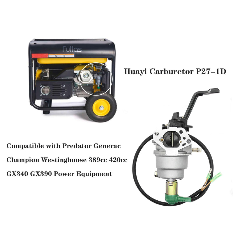 [Australia - AusPower] - fullas Huayi Carburetor P27-1D Manual Choke for Predator 6000W 6500W Generator Champion 5500W 6500W Generator Duromax 7500W Westinghouse 6000W 7500W Gas Portable Generator 