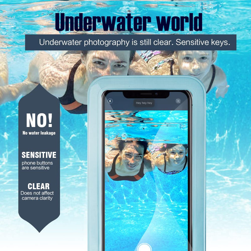 [Australia - AusPower] - 6 pcs Waterproof Phone Pouch Universal Phone Waterproof Case Compatible for iPhone 11 13 12 Max Pro XS Samsung Galaxy s22 s10 Up to 6.9", IPX8 Plastic Cell Phone Dry Bags multi color 1 