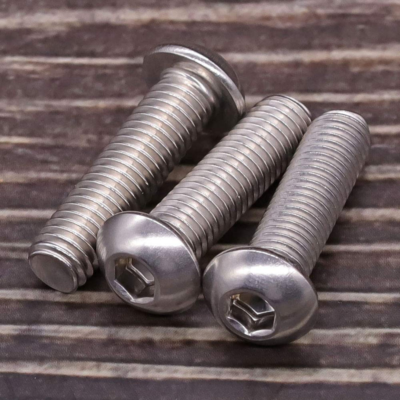 [Australia - AusPower] - 5/16-18 x 1" Button Head Socket Cap Bolts Screws, 304 Stainless steel 18-8, Full Thread, Coarse Thread, Allen Hex Drive, 20 PCS 5/16-18 x 1" 