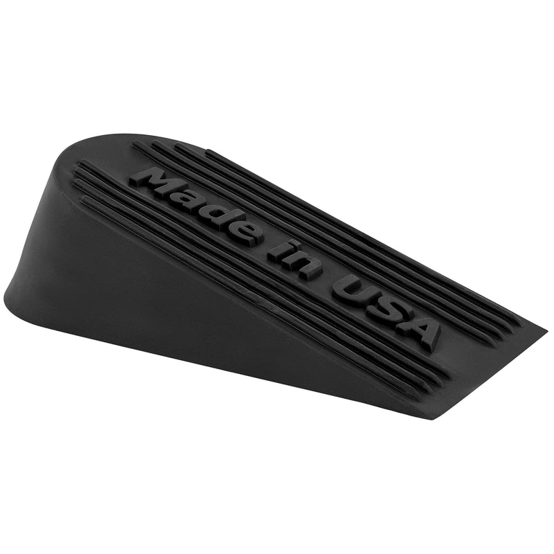 [Australia - AusPower] - Large Big Rubber Door Stopper Made In USA - Door Stop Wedge for Carpet, Tile, Concrete Floor, Tall Door Stoppers for Bottom of Door - Heavy Duty for Commercial & Home - 6.5 x 2.75 x 1.9 Inches - Black 