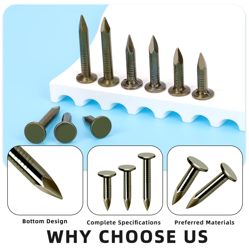[Australia - AusPower] - Glarks 300Pcs 3/4inch Steel Roofing Felt Nails Roofing Felt Pins Clout Nails Countersunk Head Felt Nails, for Securing Shed Roofs, Roofing Felt Slate Boards, Wood Shed Tiles 20MM 