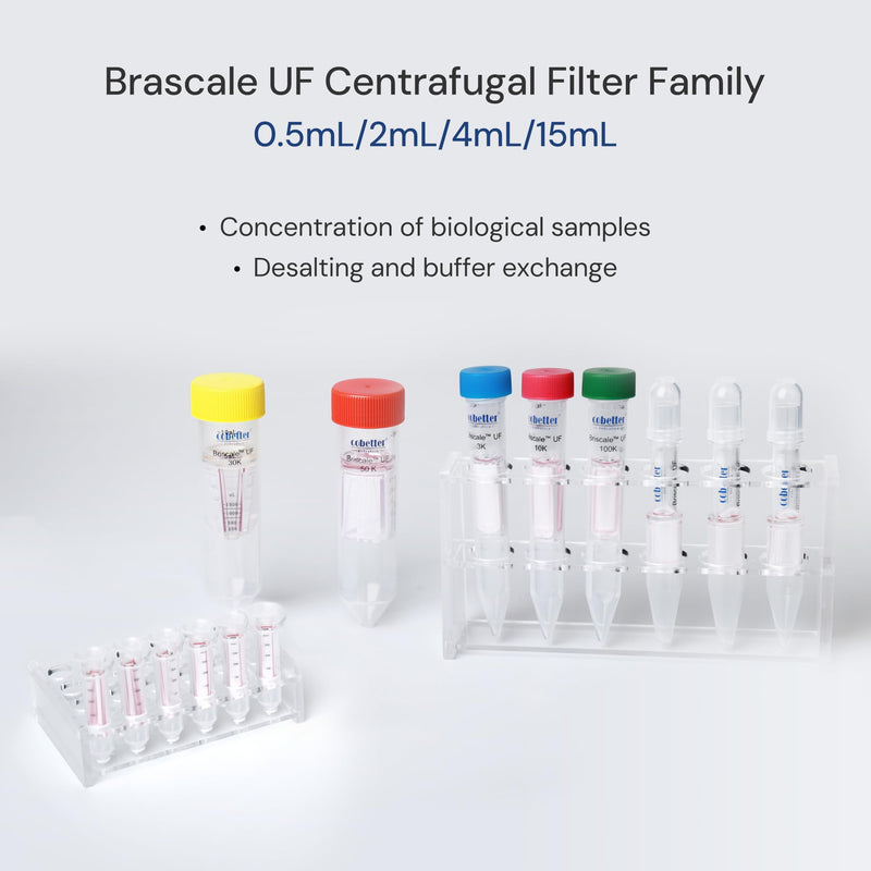 Ultra Centrifugal Filter 15ml Ultra Filtration Centrifuge Unit with Regenerated Cellulose RC Membrane 3kDa Pack of 4