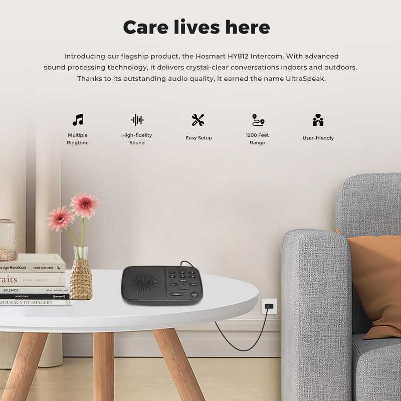 [Australia - AusPower] - Hosmart UltraSpeak Pro Intercoms Wireless for Home, 2024 Two-Way Real-time Intercom Full Duplex Wireless Intercom System for Home Use, House Intercom System for Business with 1200 Feet Range 2 stations 