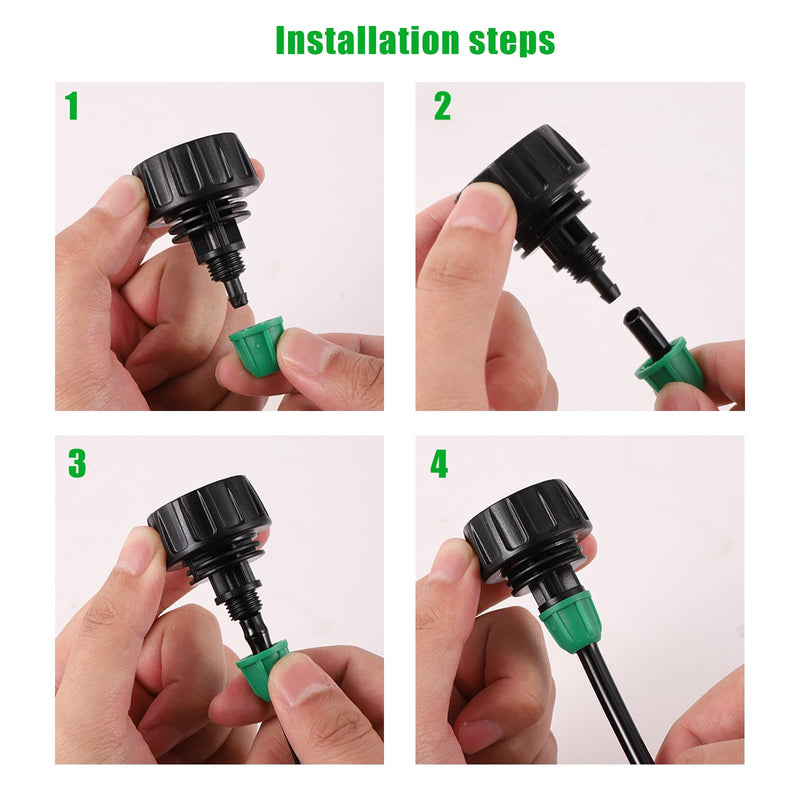 [Australia - AusPower] - Garden Hose Adapter 3/4 to 1/4 Inch Drip Irrigation Tubing Connectors Lock Barbed design 3/4 US Standard GHT Thread 5 Pack(3/4" to 1/4" Pipe Connector) 3/4" to 1/4" Pipe Connector 