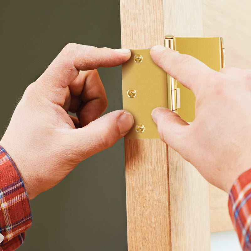 Handicap Brass Expandable Door Hinges - Offset Hinges for Doors - 2 Pack 2 Count (Pack of 1)
