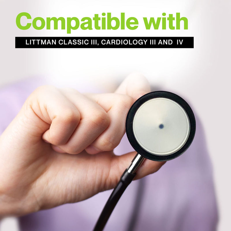 [Australia - AusPower] - Durabasics Classic 3, Cardiology 3 & Cardiology 4 Stethoscope Accessories Kit for Littman Stethoscope Replacement Parts & Littmann Stethoscope Parts - Fits Classic III, Cardiology III & IV - Black 
