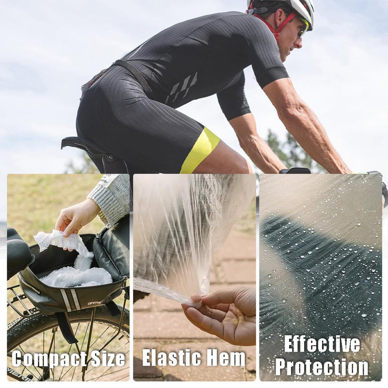 [Australia - AusPower] - Ouliget Disposable Clear Bike Covers, Waterproof Protection Dust Outdoor Rain Cover,Garage Storage Bag for Bicycles Mountain Bikes Electric Scooters Motorcycles,95 Inches,10 Pieces 95 Inches 
