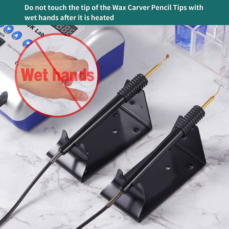 [Australia - AusPower] - Annhua Dental Electric Wax Pens 2 PCS, Dentist Waxing Carving Pencils Replacement Handheld Instrument for Dental Lab Digital Electric Wax Hot 