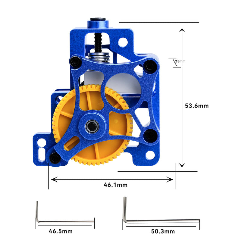 CNC Metal Extruder Upgrade Kit for Bambu Lab X1/P1 Series (X1C, X1E, P1P, P1S), Panda Claw, Panda Jetpack, and Panda Revo 3D Printer, Lightweight High-Strength with Hardened Steel Gears