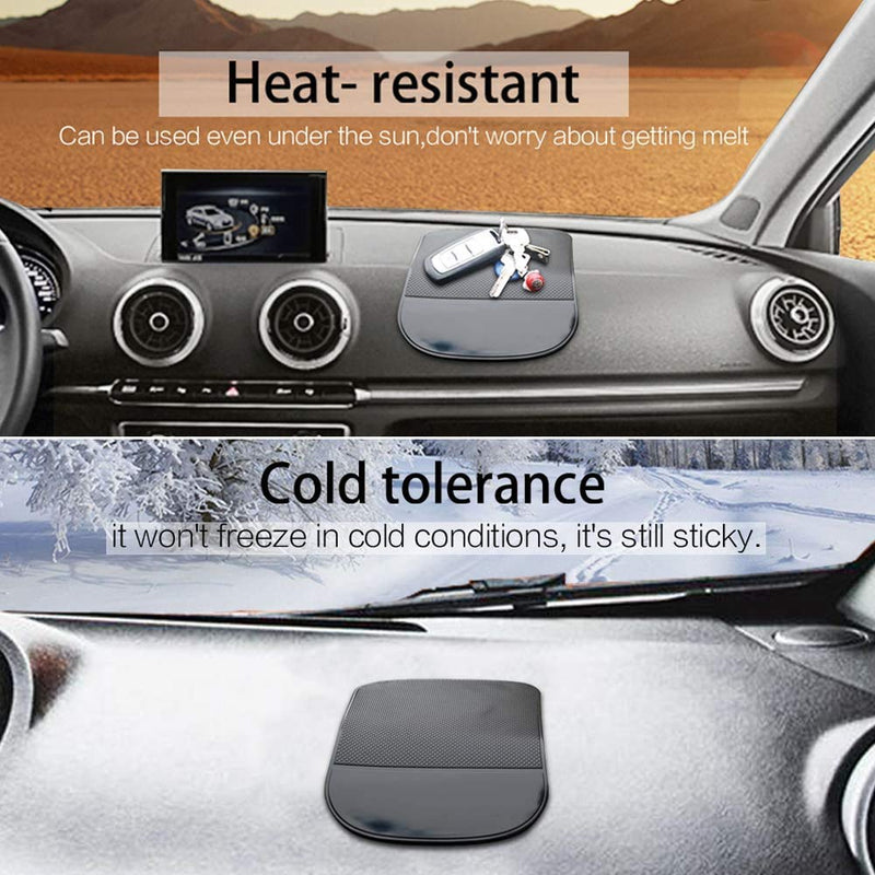 [Australia - AusPower] - Car Dashboard Sticky Pad (2 Pack), Larger Size Reusable and Washable Anti-Slip Cell Pads with Strong Adhesive, Can Hold Cell Phones, Sunglasses, Coins ect. (7.5" x 5.5") 
