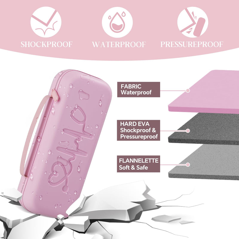 [Australia - AusPower] - Stethoscope Case for 3M Littmann Classic III, Cardiology IV, MDF, EKO - Nurse Gifts for Women, Nursing Student Gifts, Pink 