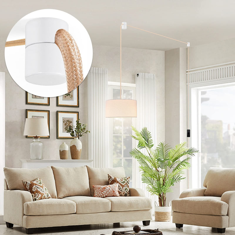 [Australia - AusPower] - 6 Pack Aluminum Swag Hooks for Ceiling Hanging, Swag Hook Super Load, White Ceiling Hooks for Hanging Lights, Ceiling Hook, Modern Ceiling Hooks for Pendant Light- Easy to Use White-Swag Hooks-6 Pack 