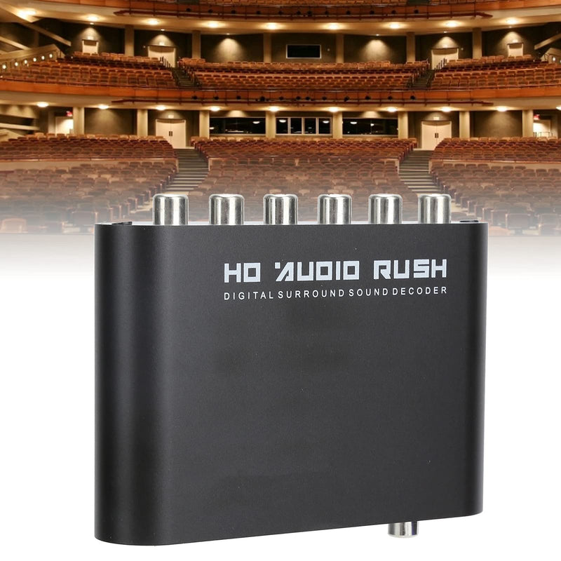 [Australia - AusPower] - Digital Audio Converter,5.1 Channel Audio Decoder,AC‑3 Audio Decoder Digital Optical Coax to Analog Audio for Home/Concert Hall/Cinema.((Host+USB+Optical Fiber)) 