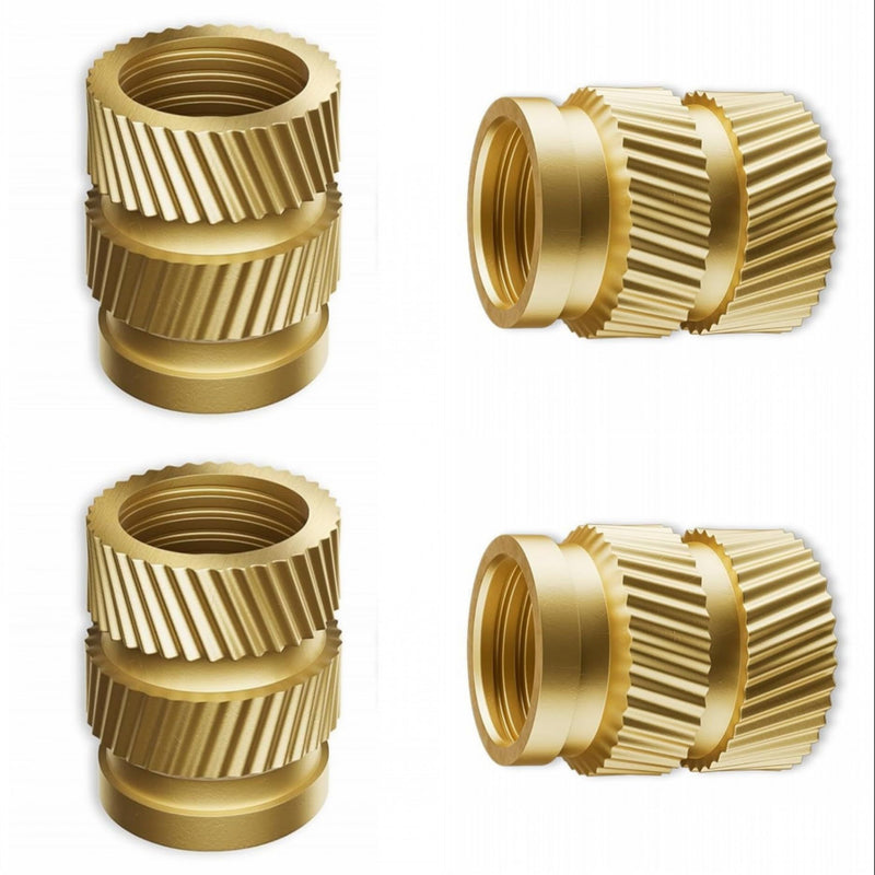 [Australia - AusPower] - 40pcs Threaded Inserts - Knurled Nuts, 1/4"-20x8 Brass Heat Set Insert for 3D Printing Components and Plastic Parts 1/4"-20x8-40pcs 