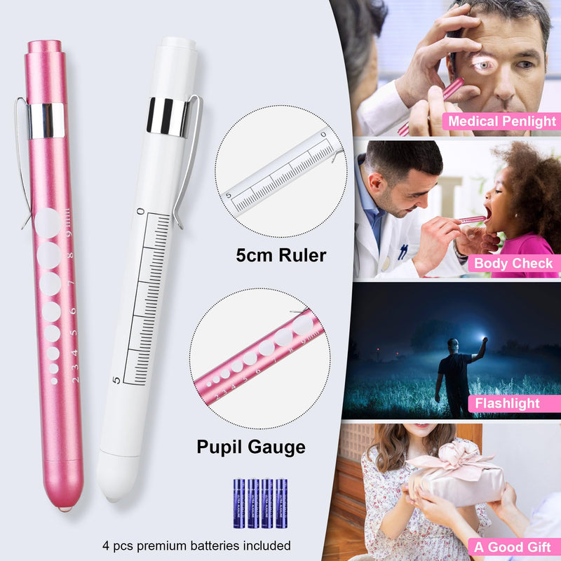 [Australia - AusPower] - BOVKE Pearl Pink Stethoscope Case with 12Pcs Nurse Supplies Kit 