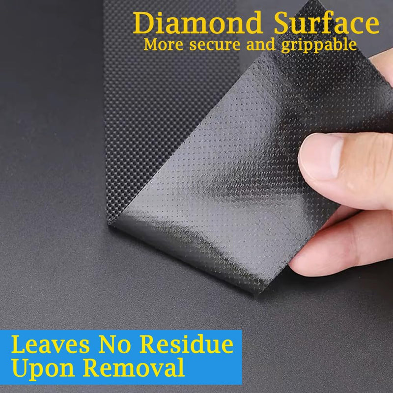 Rubber Grip Tape Anti Slip Tape 2 Inch, 16.5 Feet, Heavy Duty Waterproof Non-Abrasive Tape Cushion Pad for Indoor & Outdoor, Making Handles or Contact Surfaces Safer 2" x 16.5Ft Black Roll