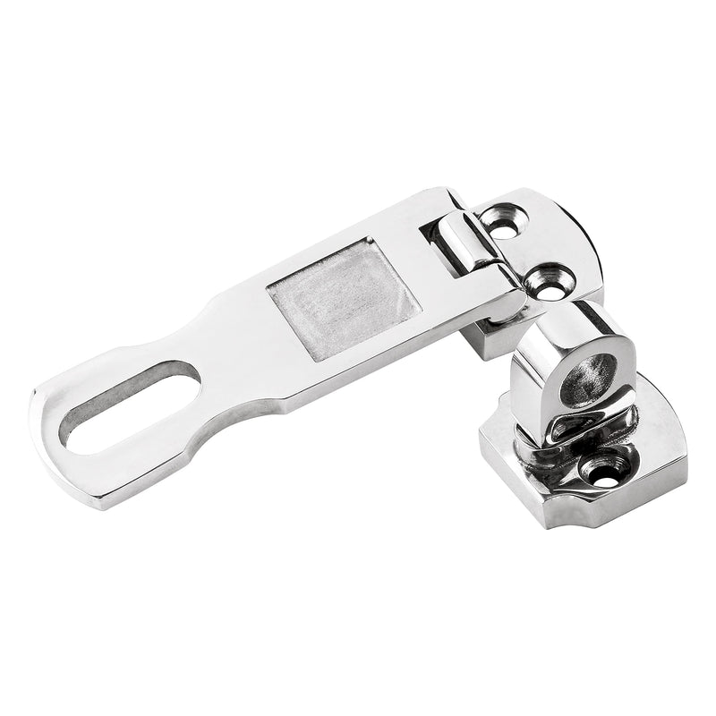[Australia - AusPower] - 1 Pcs 3 Inch Marine Grade Door Hasp, 316 Stainless Steel Swivel Safety Hasp, Heavy Duty Door Hasp with Turning Padlock Eye Mount 1 