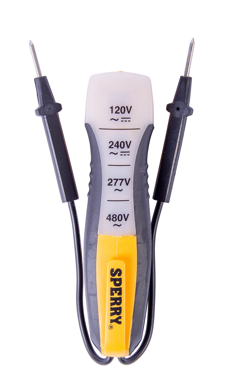 [Australia - AusPower] - Sperry Instruments ET6204 4 Range Voltage Tester, Yellow, 80-480V AC/DC 