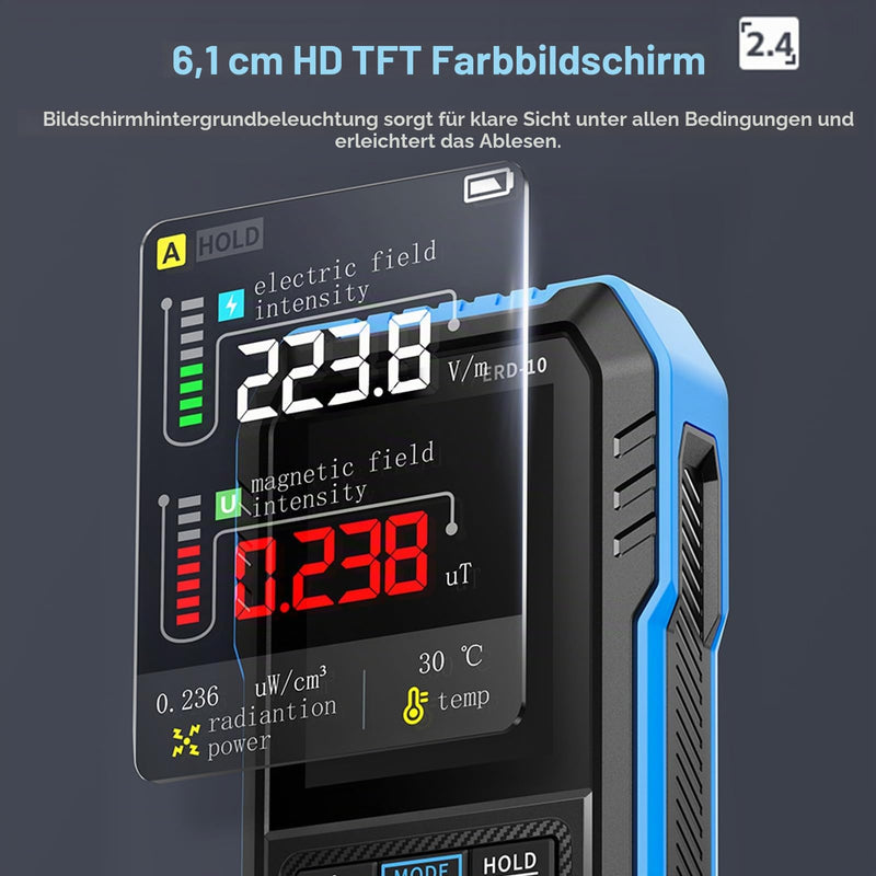 EMF Meter Radiation Detector 3-in-1 EF/MF/RF | Digital Electromagnetic Fields Handheld EMF Meter with LCD EMF Inspections and Ghost Hunting at Home and Office