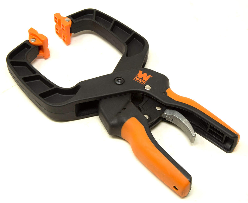 [Australia - AusPower] - WEN CLH435 Quick-Release Ratcheting Hand Clamps with 4-Inch Jaw Opening and 3-Inch Throat, 2 Pack 4-Inch Jaw Opening, 2-Pack 