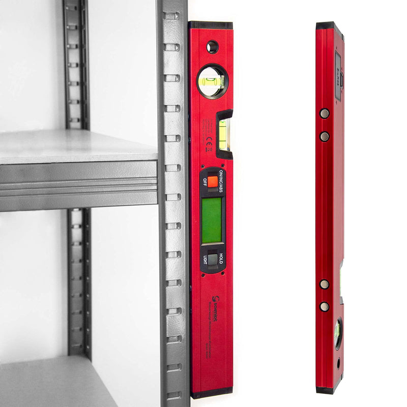 SCHMIDT security Tools Electronic Spirit Level Protractor - Inclinometer - Digital LCD Display - Combination Meter - Vertical and Horizontal Level - Angle Scales - Magnetic Scales Model WW400