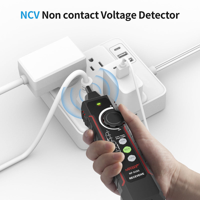 NOYAFA NF-918S Network Cable Tester with 6 wavelength Optical Power Meter, Cable Toner Ethernet Cable Tester RJ45 Network Tester with Visual Fault Locator, PoE Tester Network Tools