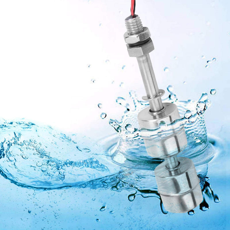 [Australia - AusPower] - Stainless Steel Double Ball Tank Level Float Switch,DC 0~110V Water Level Sensor Switch,Water Level Controller Sensor Switch for Tank Pool (100mm) 