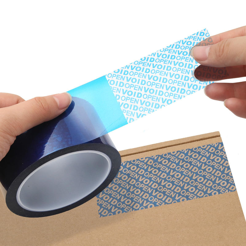 WELSTIK Tamper Evident Security Tape,Tamper Tape Blue,Transfer Tamper Proof Security Void Tapes (Blue, 1.88 inch x 55 Yards) 1 Pack