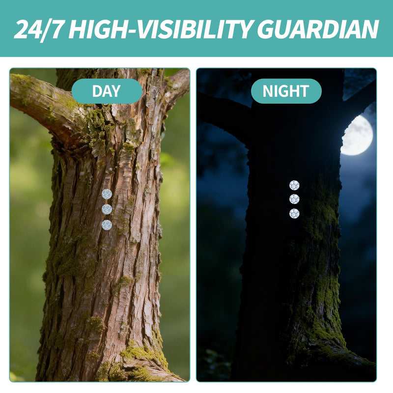 100PCS Reflective Trail Markers,High Visibility Reflective Tacks for Trail Marking Hunting Outdoor Hiking Camping Tree Stand