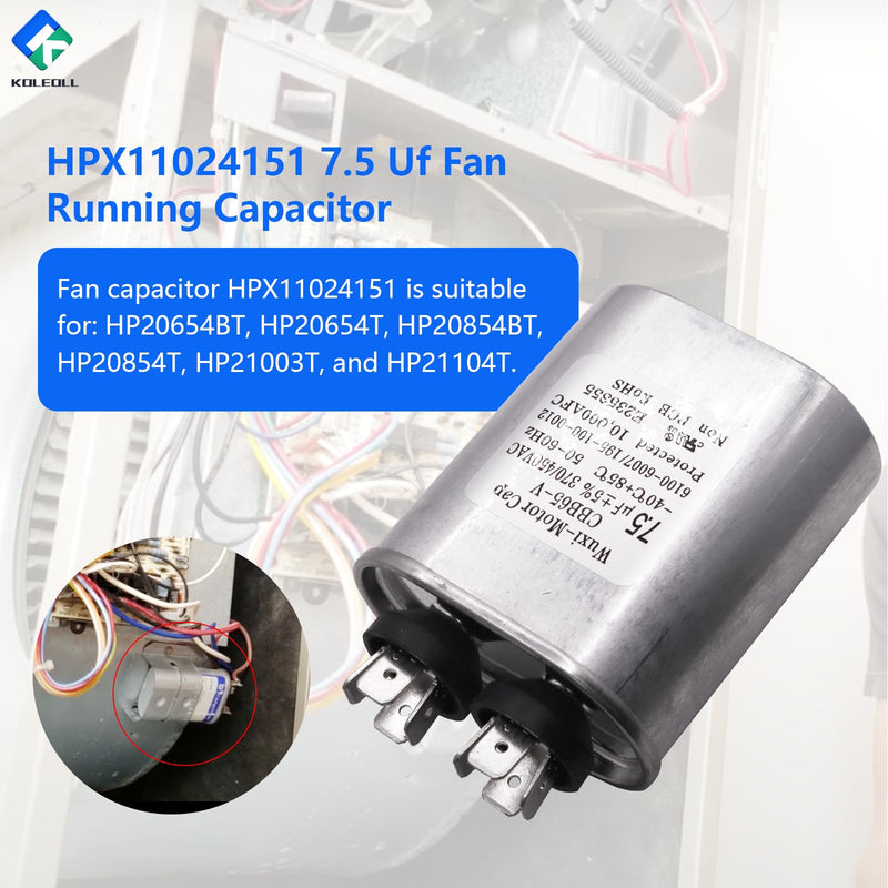 HPX11024151 7.5 Uf Fan Run Capacitor Replacement for Hayward Heatpro Heat Pump