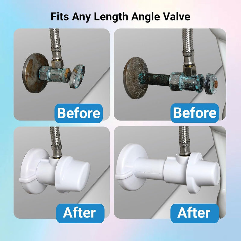 Bathroom Decor Escutcheon Plate | Plumbing Cover Plates for Pedestal Sink & Toilet Fill Valve Water Shut Off Valve. Works w/Toilet Water Supply Line. Toilet Covers (1, White) 1