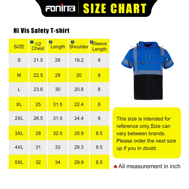 FONIRRA 3 Pack Hi Vis Shirts for Men Safety Reflective Short Sleeve Construction Work T Shirt with Hood ANSI Class 3 Small Set 2