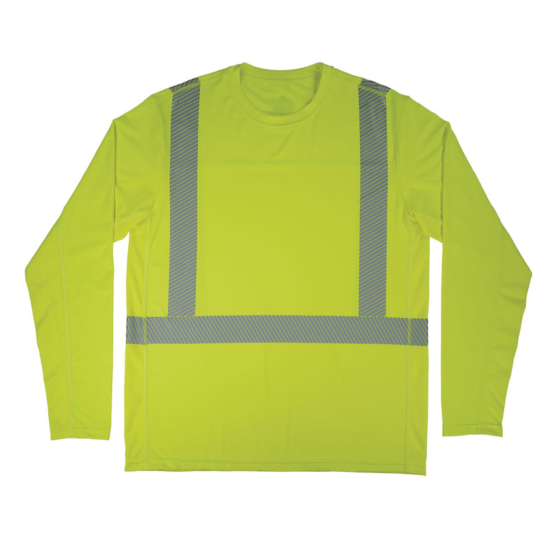 Ergodyne Chill Its 6688 Hi Vis Reflective Shirt, Class 2, Cooling Sun Shirt with UV Protection Lime 3X-Large