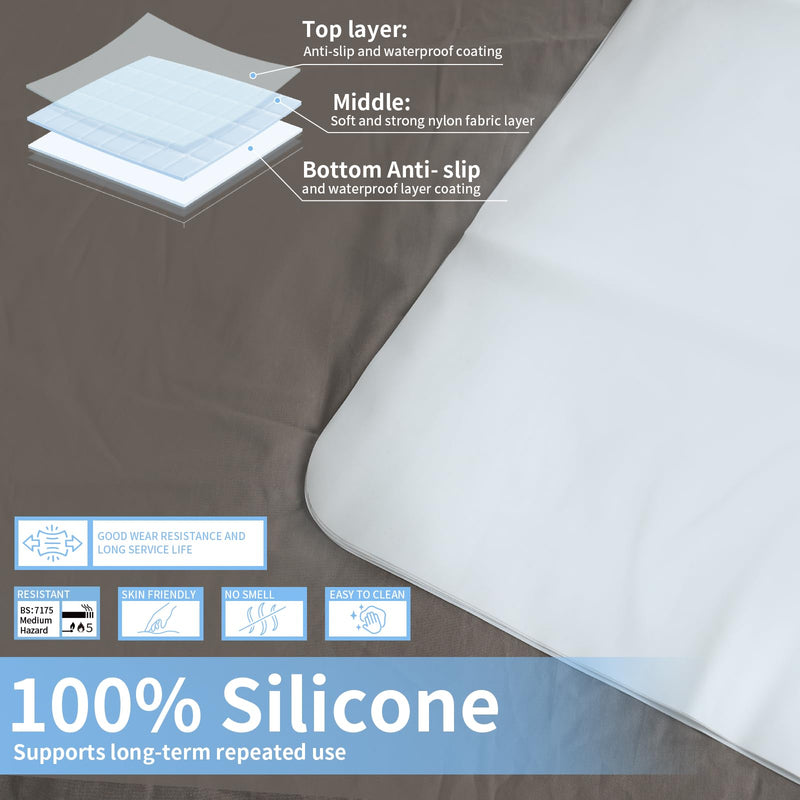 [Australia - AusPower] - Silicone Hospital Bed Mattress Sheets Slide Stopper Pad for Home and Medical Use,Non Slip Pad for Prevents Mattresses from Sliding(47" x78.7"(Pack of 1 pc)) 47" x78.7"(pack of 1 pcs) 